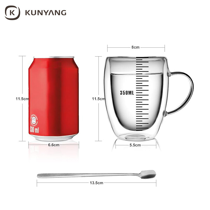 Double Wall Insulated Glass Cups