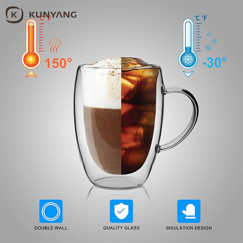 Double Wall Insulated Glass Cups
