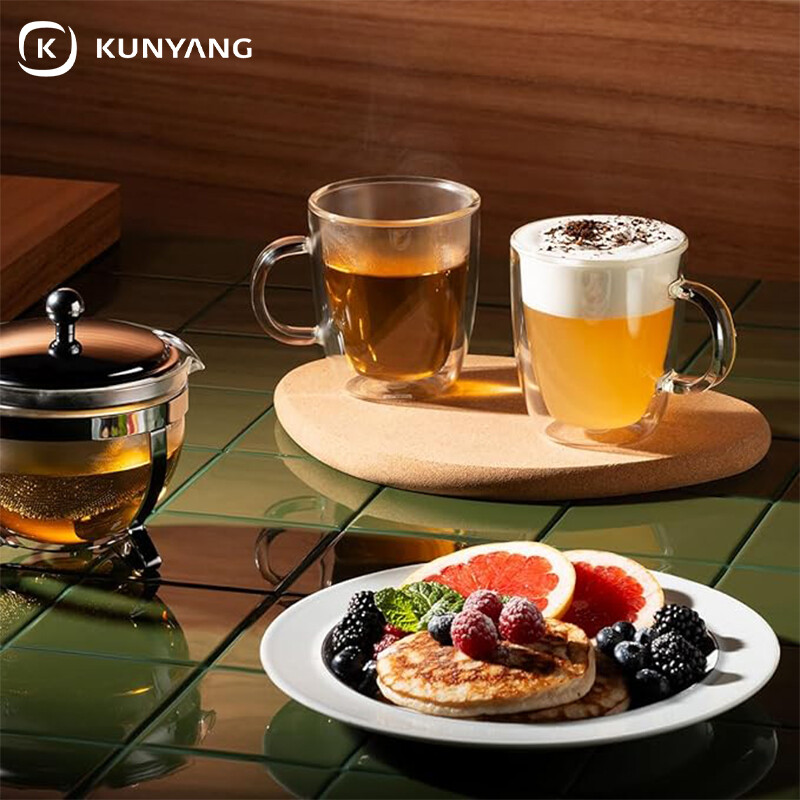 Double Wall Insulated Glass Cups