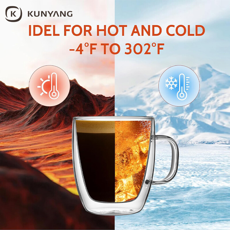 Double Wall Insulated Glass Cups