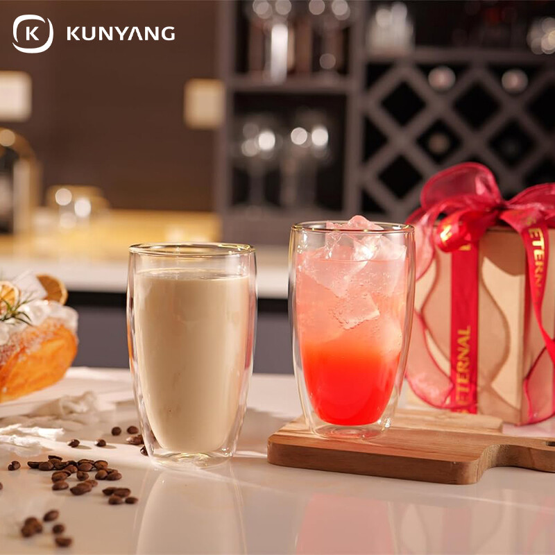 Double Wall Insulated Glass Cups