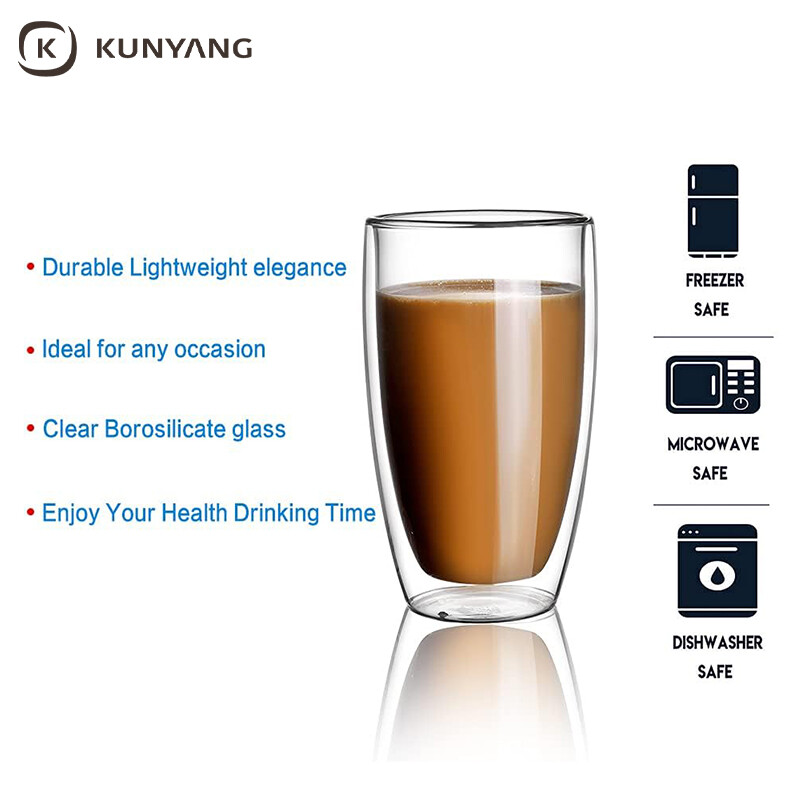 Double Wall Insulated Glass Cups