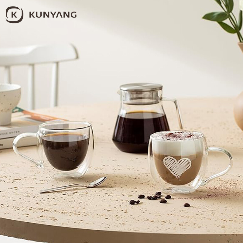 Double Wall Insulated Glass Cups