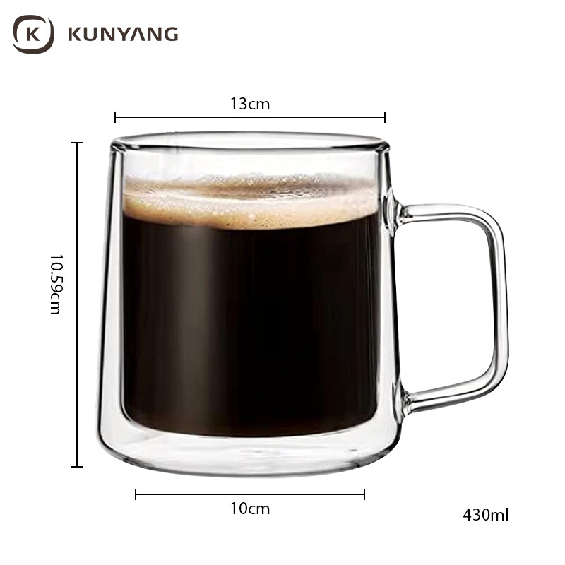 Double Wall Insulated Glass Cups