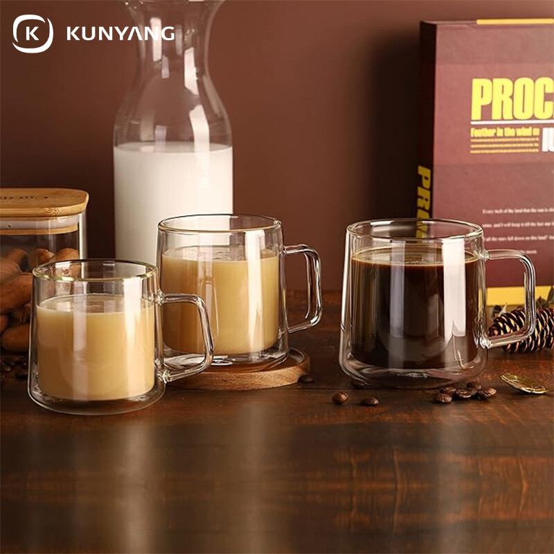 Double Wall Insulated Glass Cups
