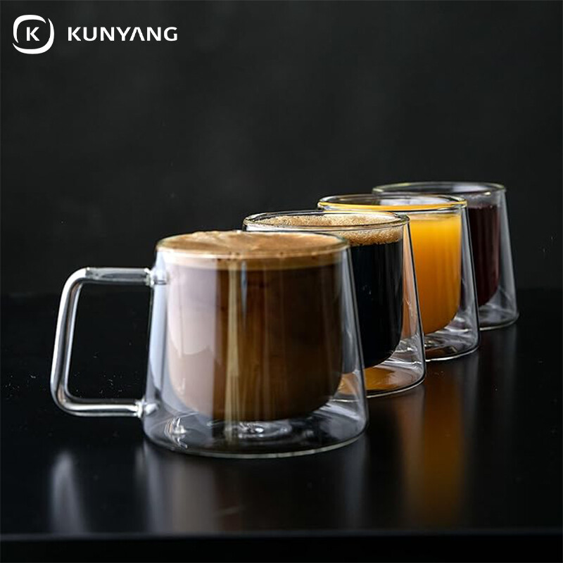 Double Wall Insulated Glass Cups