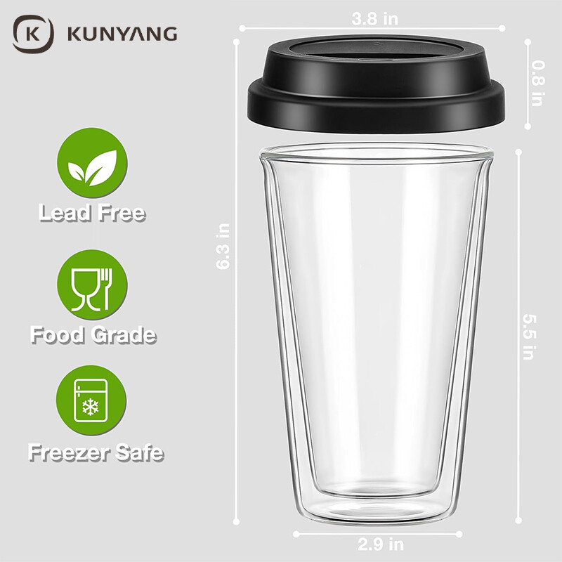 Double Wall Insulated Glass Cups