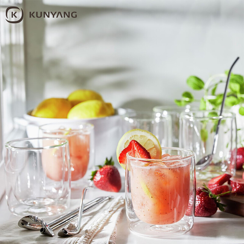 Double Wall Insulated Glass Cups