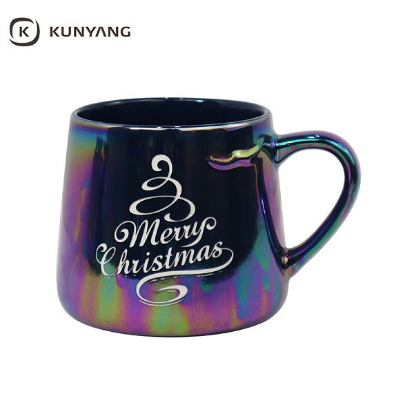 Christmas Iridescent Rainbow Glaze Ceramic Mug