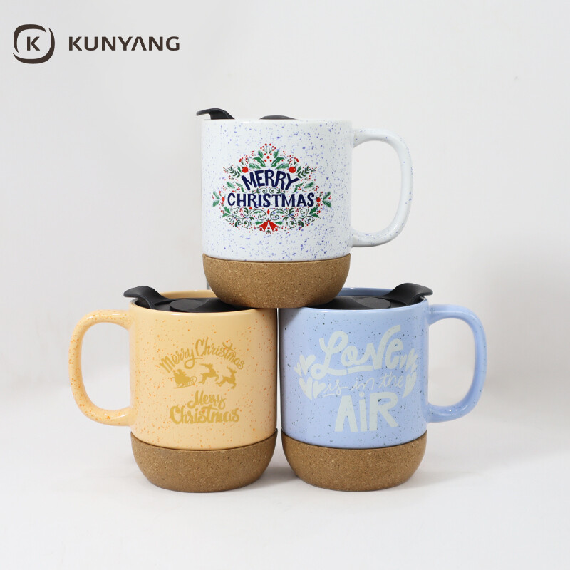 Wooden Bottom Ceramic Mug