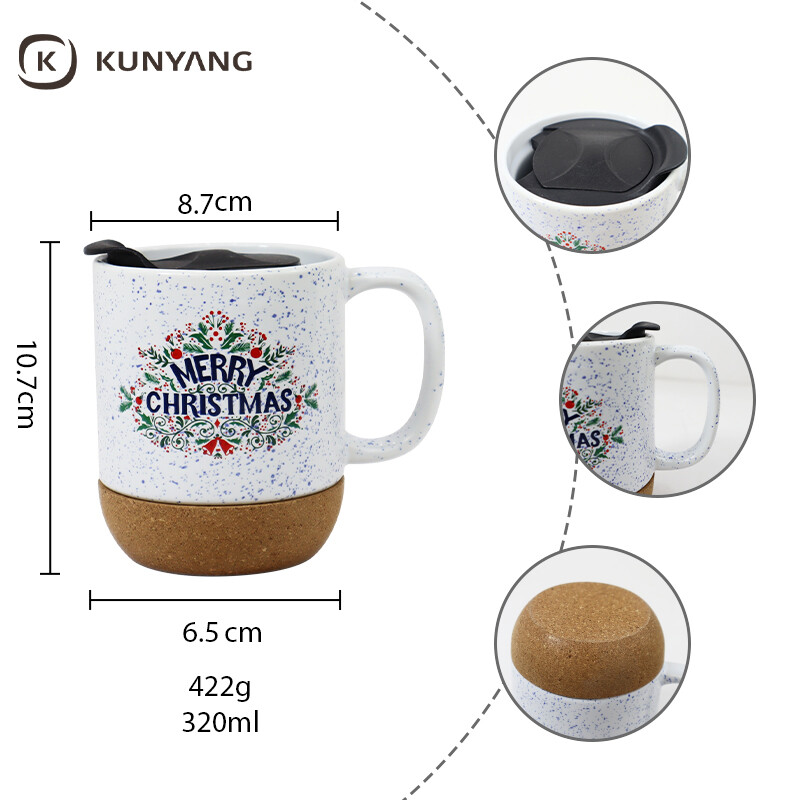 Wooden Bottom Ceramic Mug