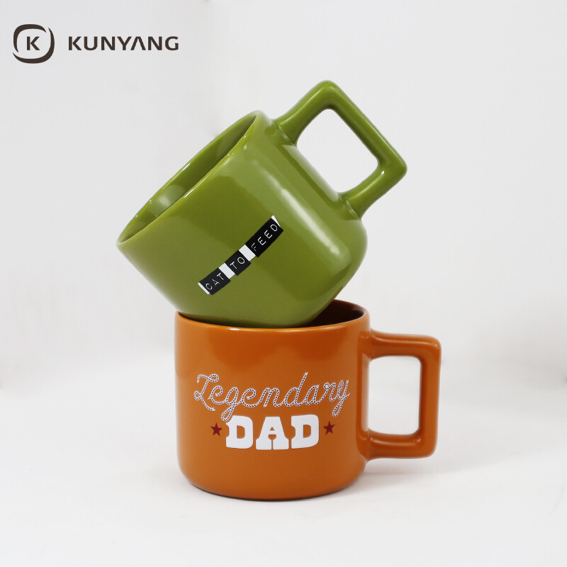 Square Handle Ceramic Mug