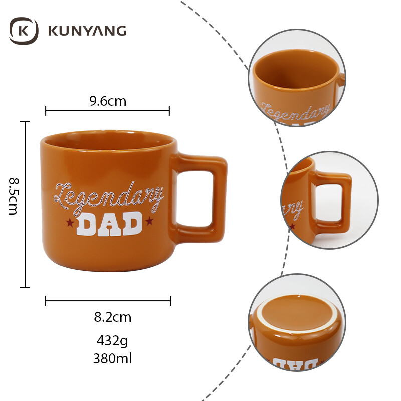 Square Handle Ceramic Mug