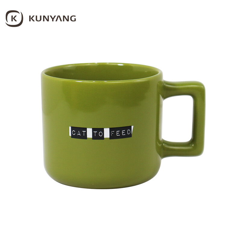 Square Handle Ceramic Mug