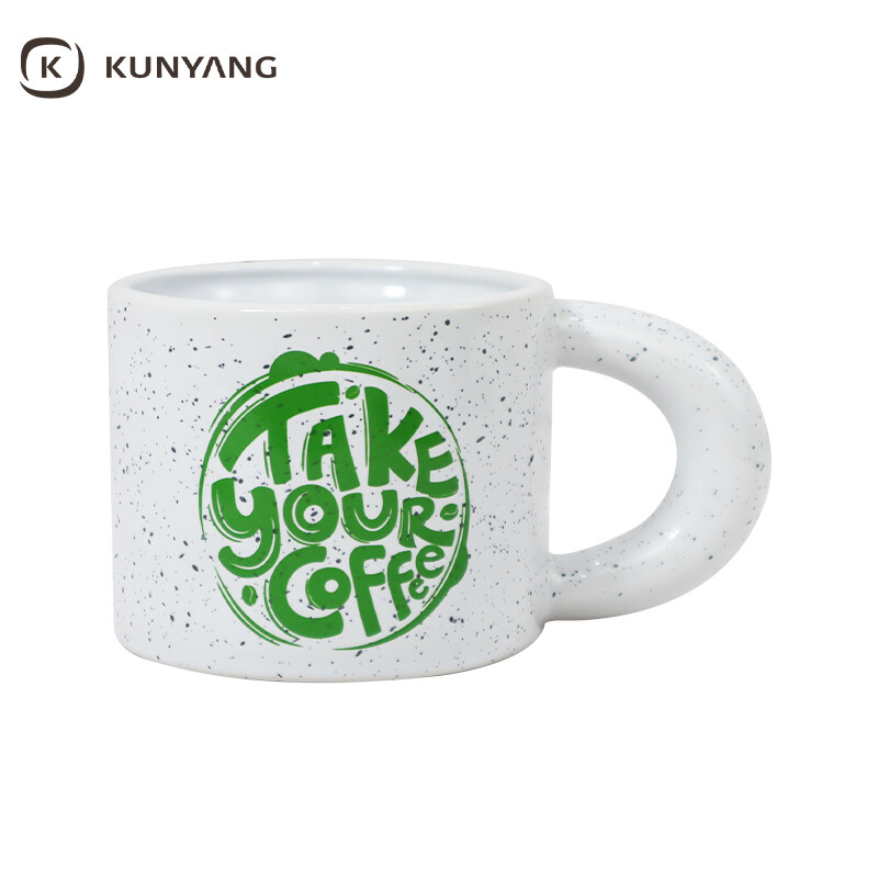 Splash Ink Fat Handle Ceramic Mug