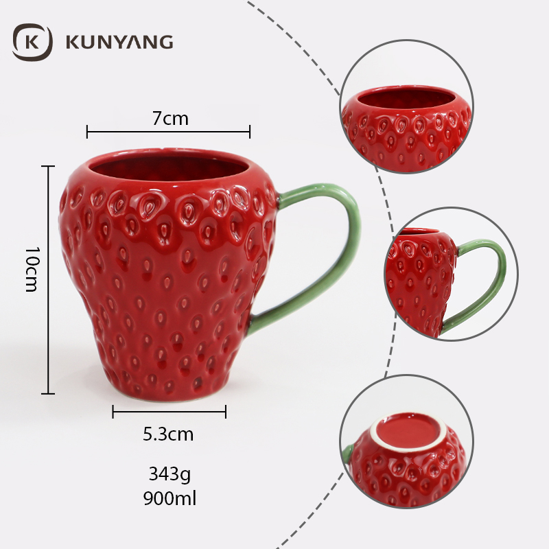 Embossed Ceramic Mug