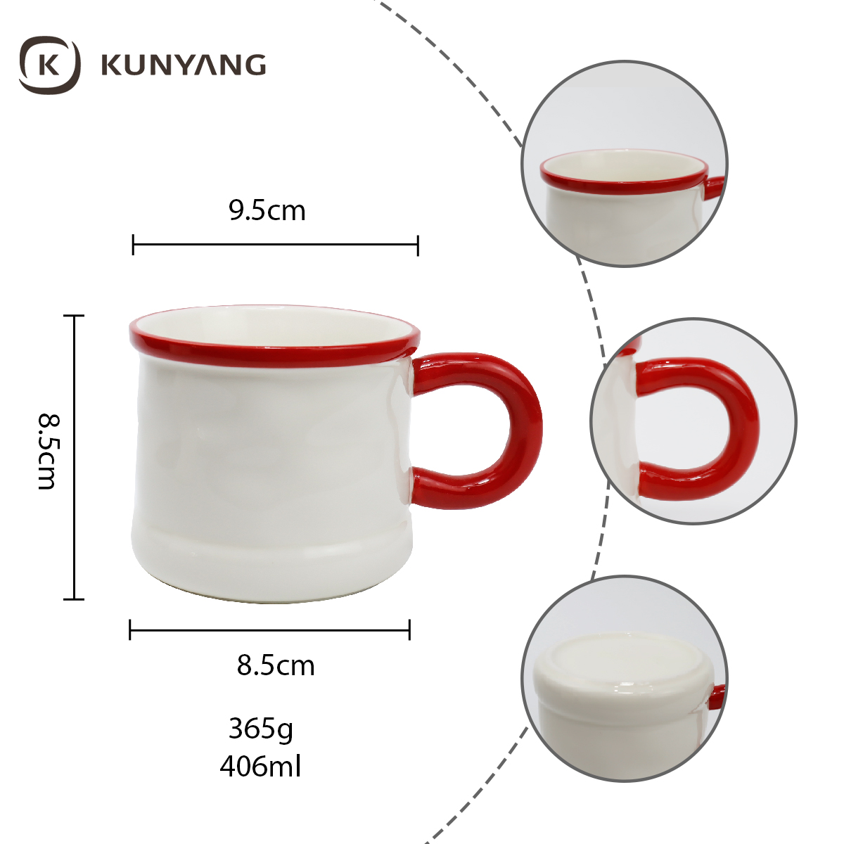 Embossed Ceramic Mug