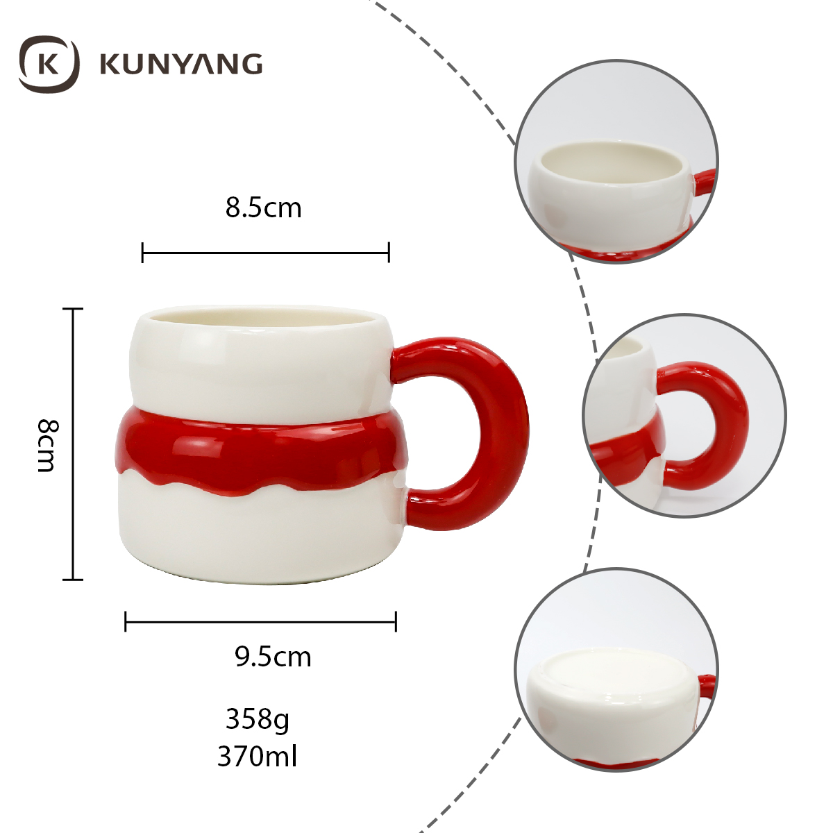 Embossed Ceramic Mug