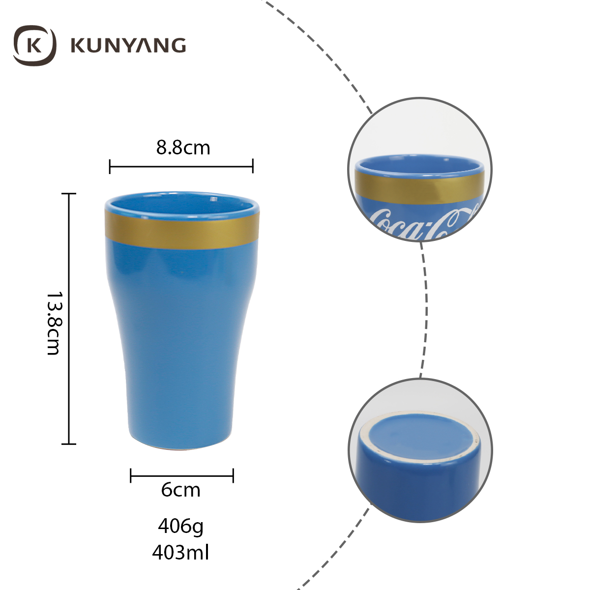  Wide Ceramic Beer Mug