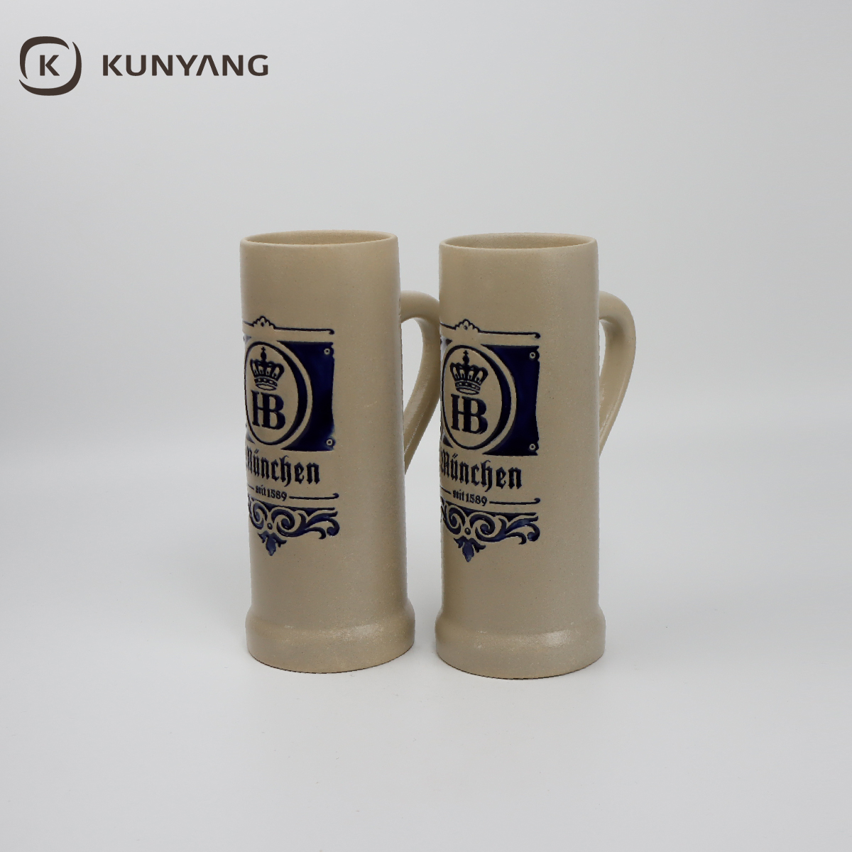  Embossed Ceramic Beer Mug