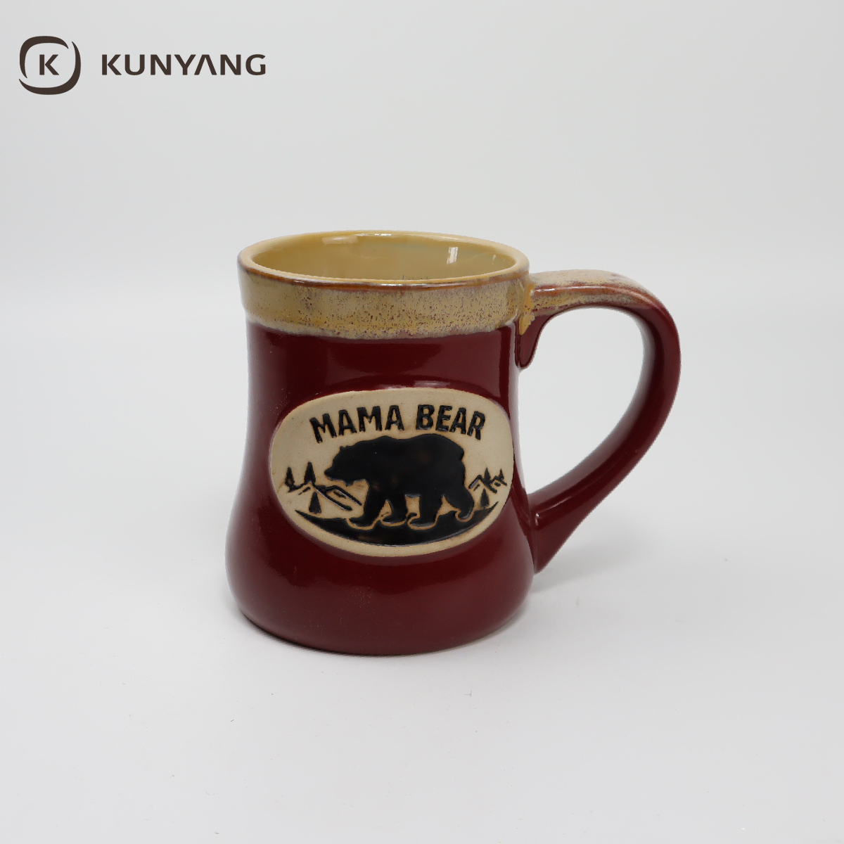  Embossed Ceramic Beer Mug
