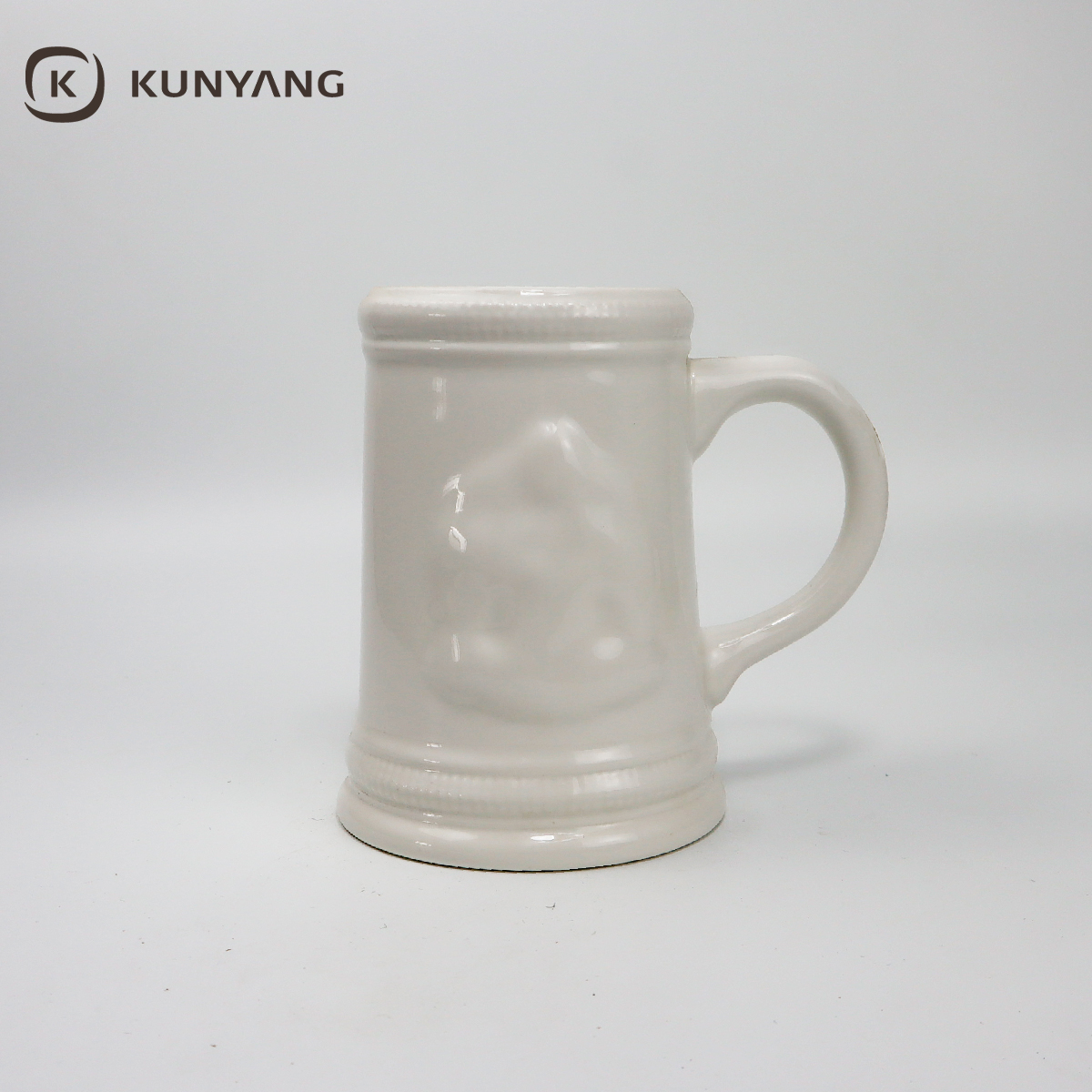  Embossed Ceramic Beer Mug