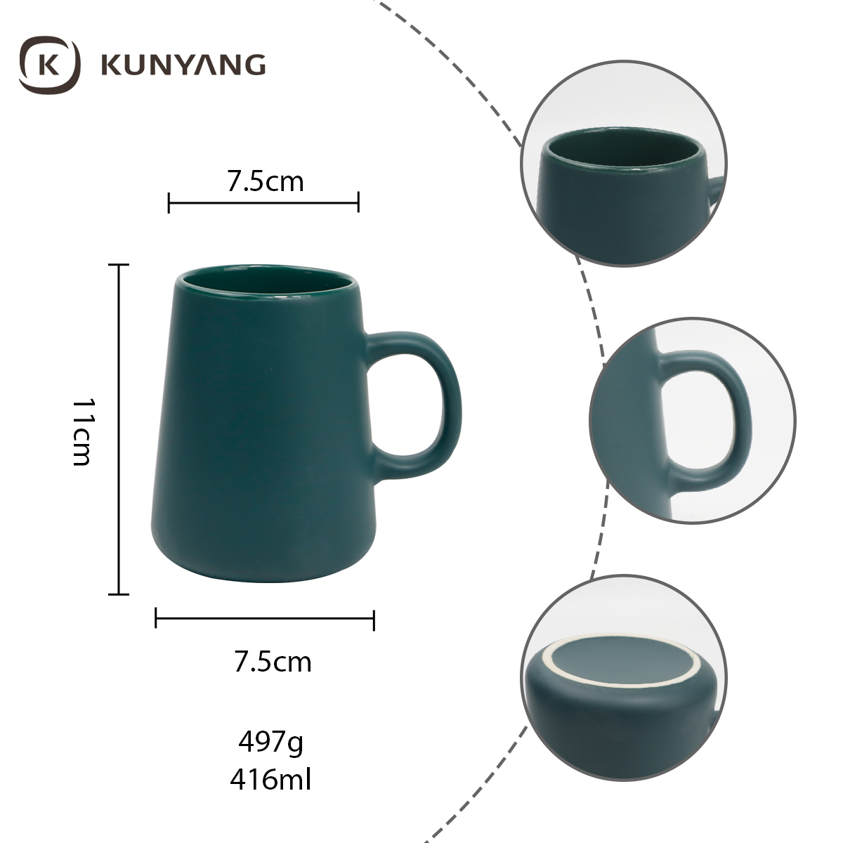 Pear-shaped Ceramic Mug