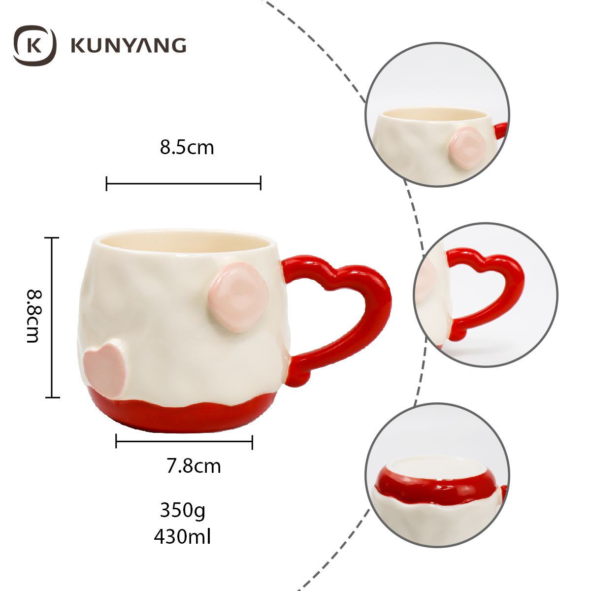 Embossed Ceramic Mug