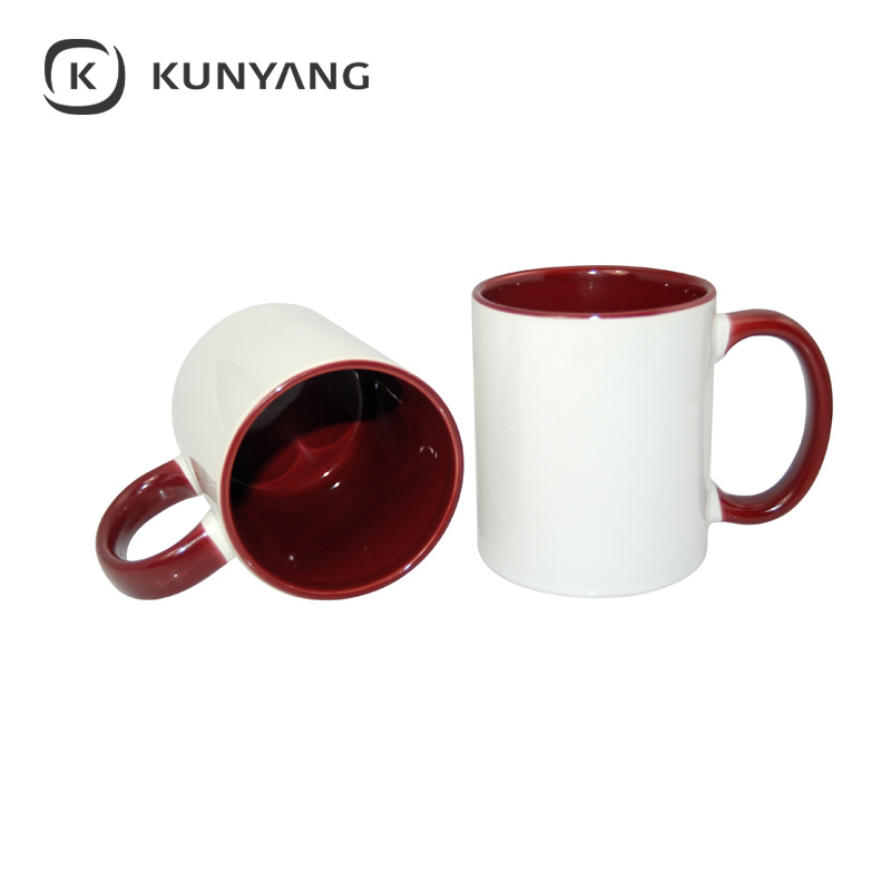 11oz Two-Tone Color Mug Maroon
