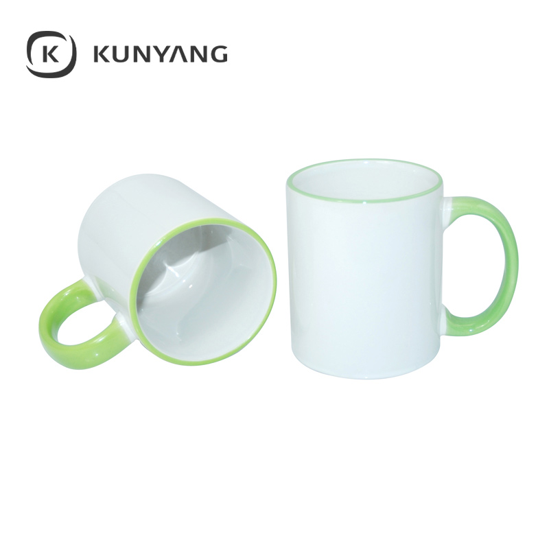11oz Rim Handle Mug Light Blue