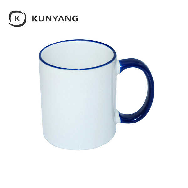 11oz Rim Handle Mug Blue