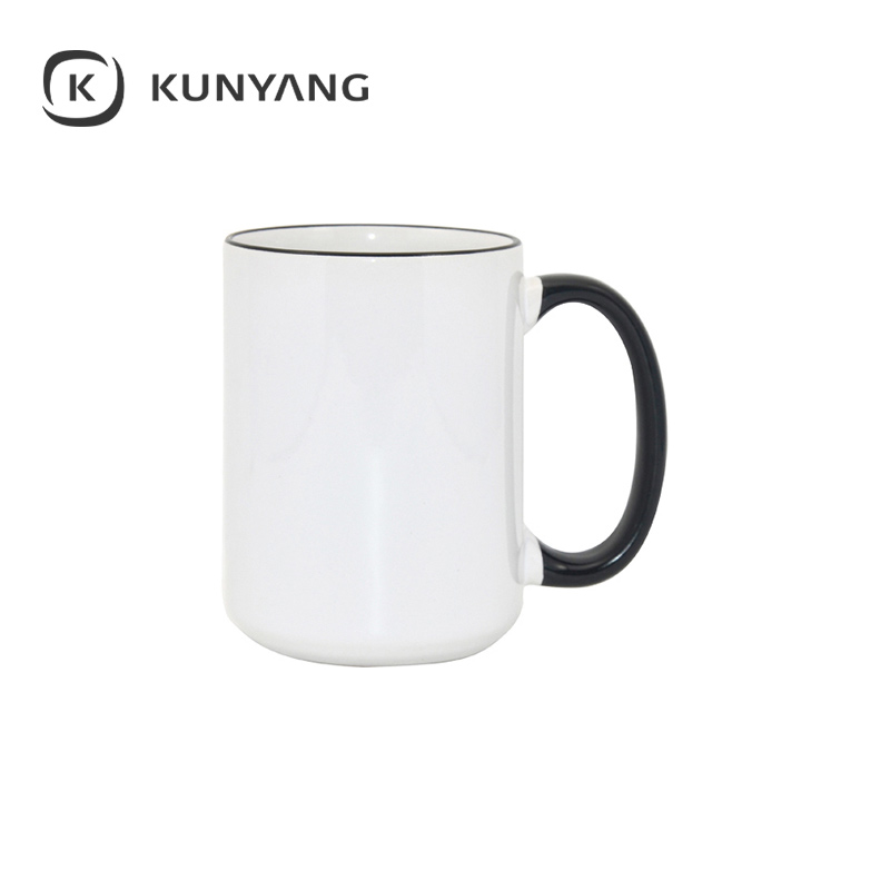 11oz Rim Handle Mug Black