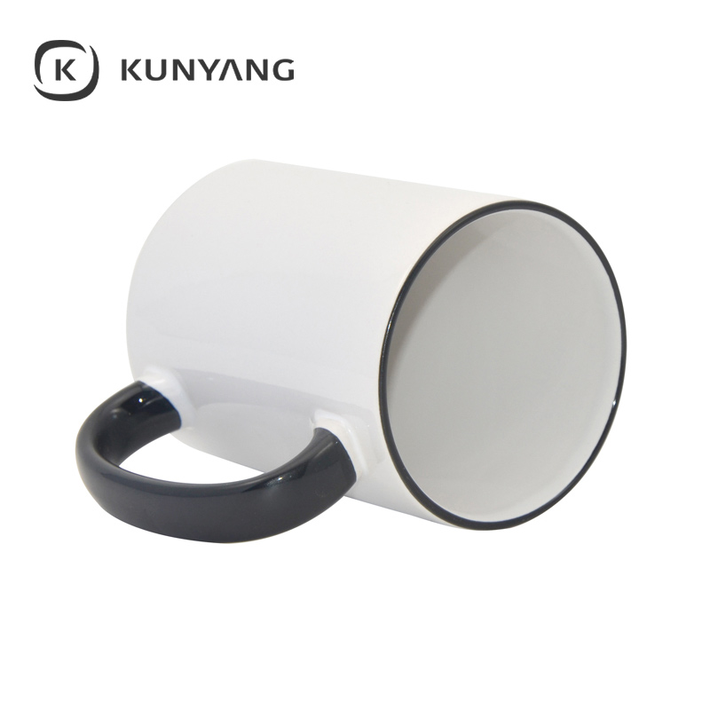 11oz Rim Handle Mug Black