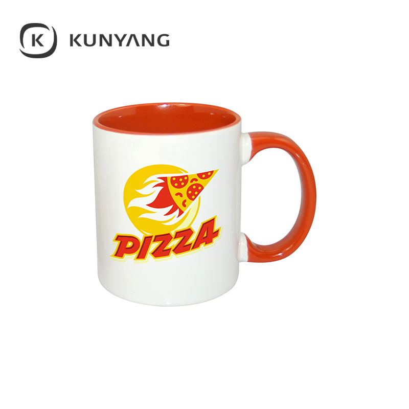 11oz Lnner/Handle Color Mug Orange