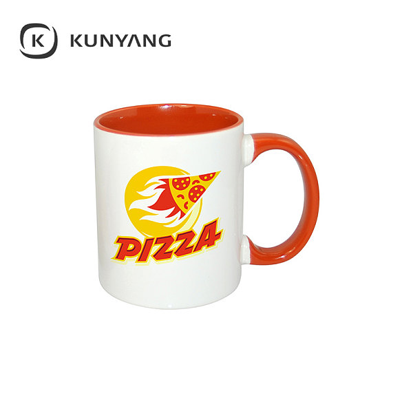 11oz Lnner/Handle Color Mug Orange