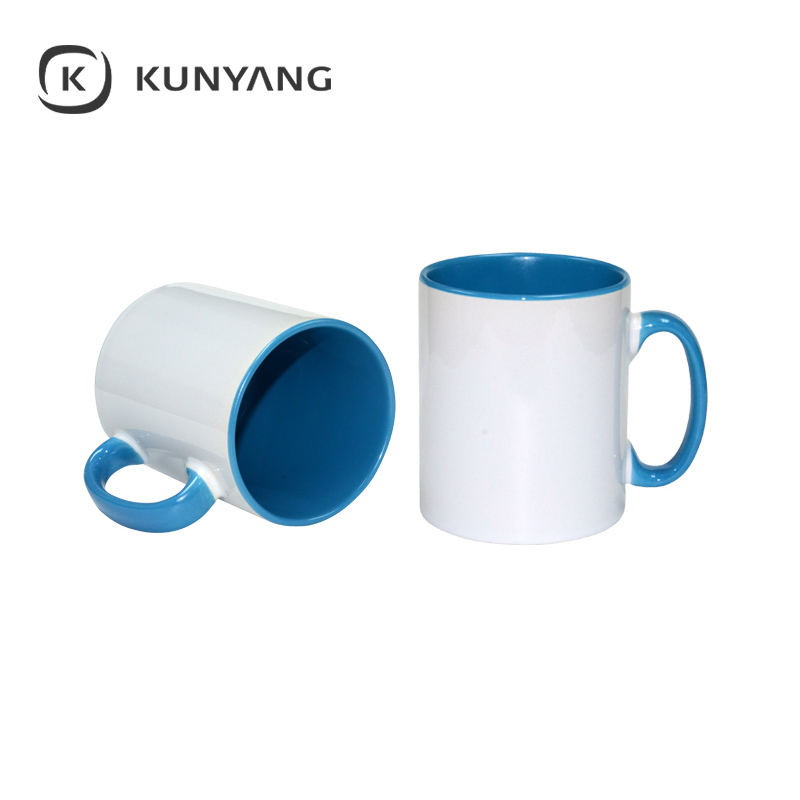 10oz Lnner/Handle Color Mug Blue