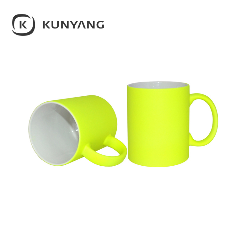11oz Fluorescent Mug(Frosted) Light Yellow