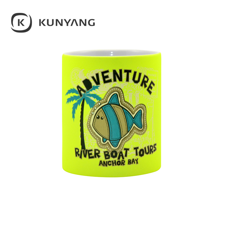 11oz Fluorescent Mug(Frosted) Light Yellow