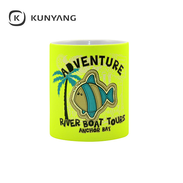 11oz Fluorescent Mug(Frosted) Light Yellow