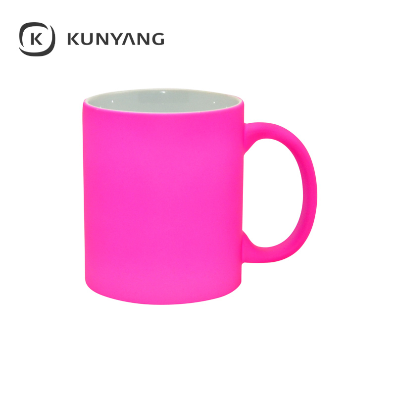 11oz Fluorescent Mug(Frosted) Purple Red