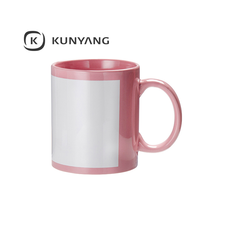 11oz Full Color Mug with white patch Pink