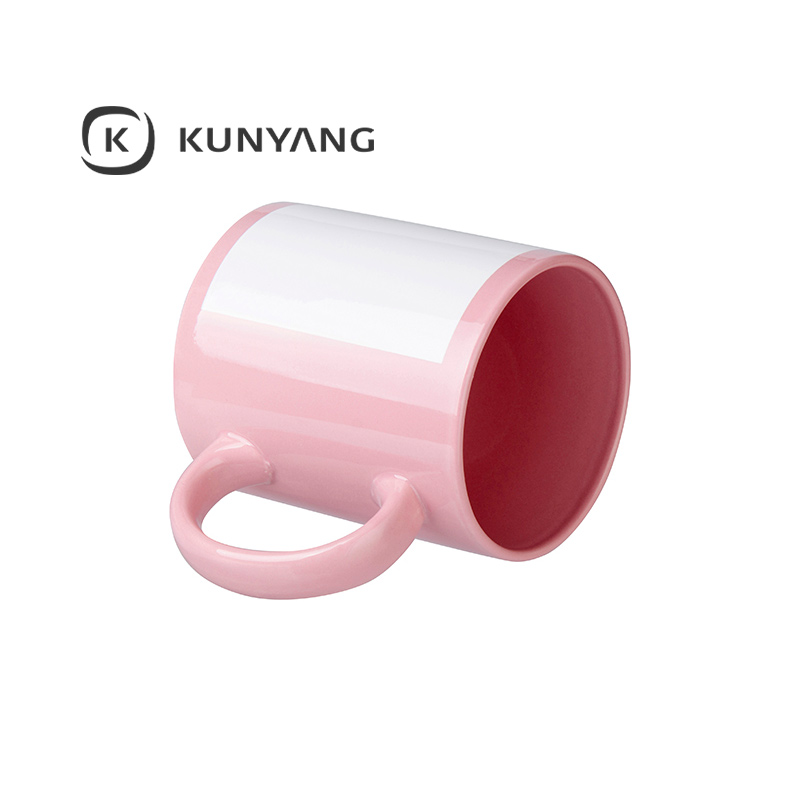 11oz Full Color Mug with white patch Pink