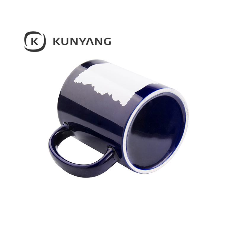 11oz Full Color Mug with white patch Blue