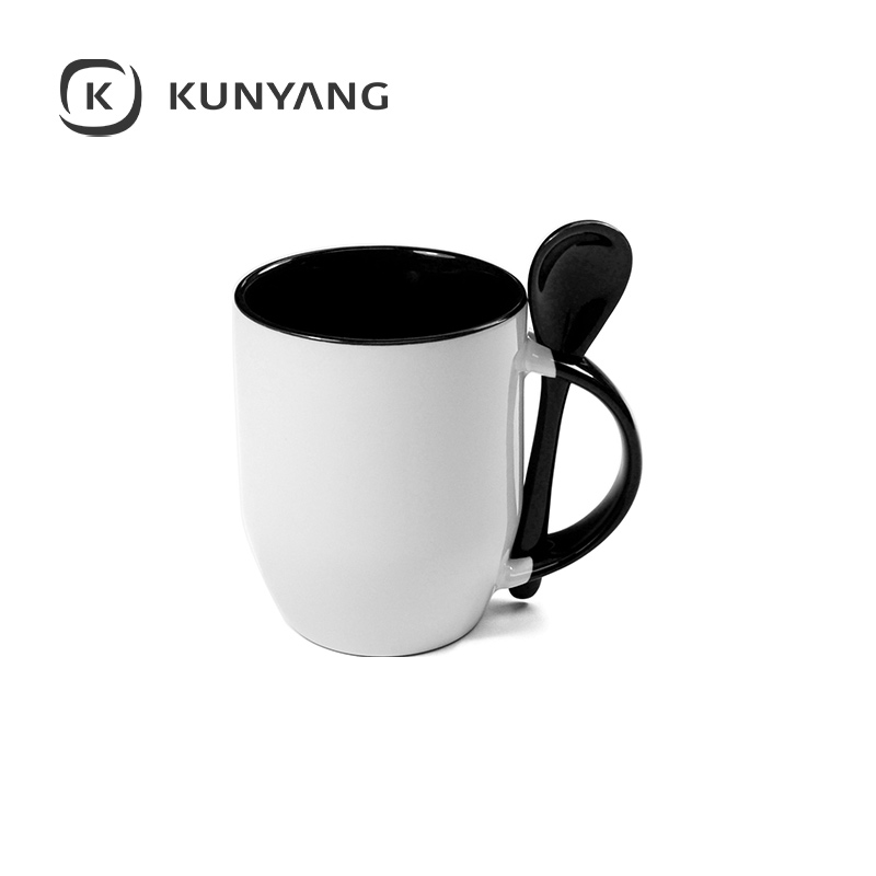 11oz Color Spoon Mug Black