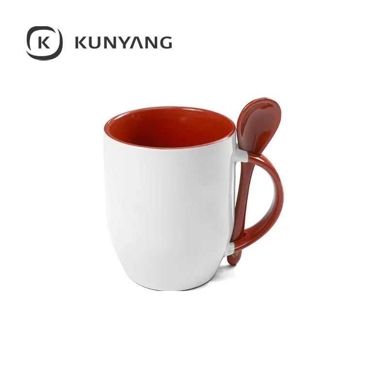 11oz Color Spoon Mug Red