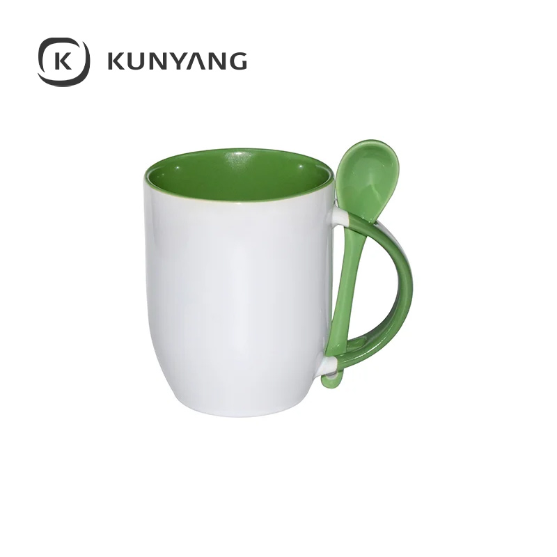 11oz Color Spoon Mug Green