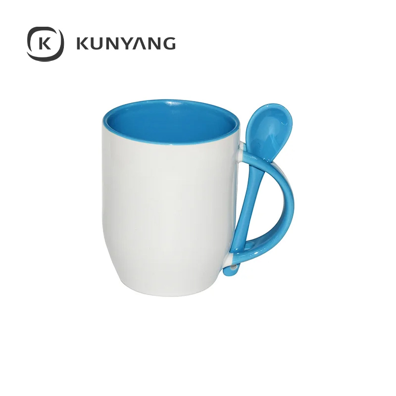 11oz Color Spoon Mug Light Blue