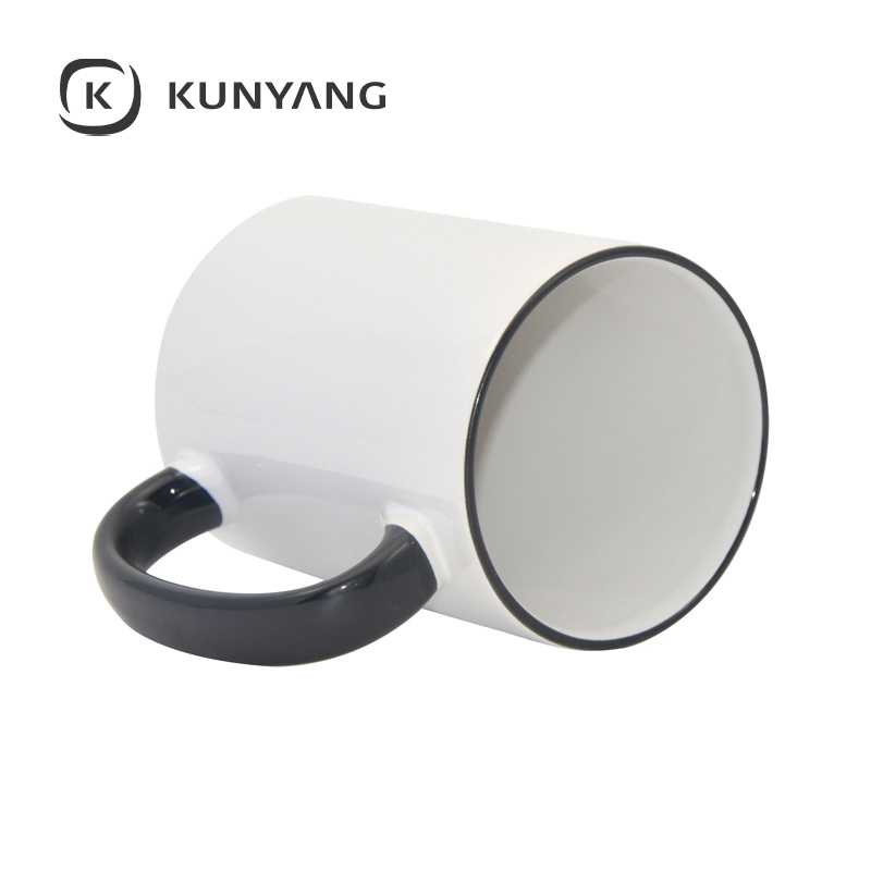 15oz Rim Handle Mug Black