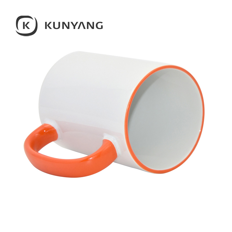15oz Rim Handle Mug Orange