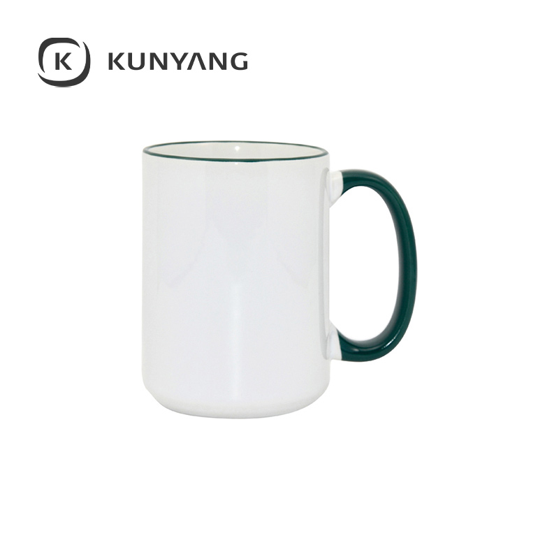 15oz Rim Handle Mug Green